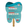 Digital Tooth Fast Fan w/ Wooden Handle & Front Imprint (1 Day)